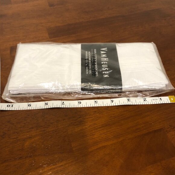 Van Heusen Men’s Fine Cotton Handkerchiefs Pack Of 6 NWT. - Picture 5 of 6